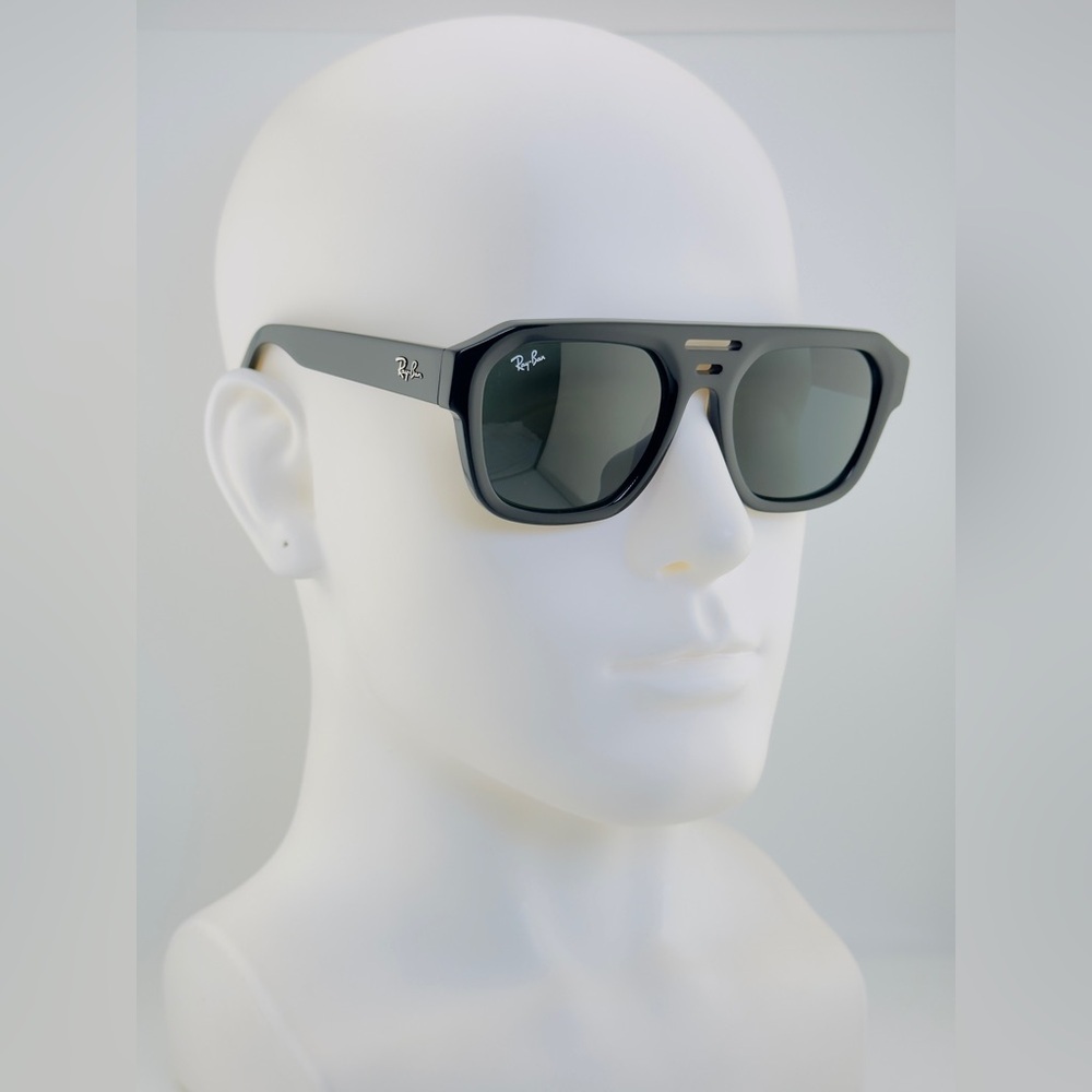Ray-Ban Sunglasses RB4397 Corrigan Bio-based Polished Black Frame Grey Lenses